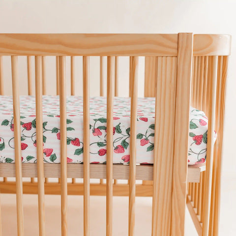 Crib Sheet in Strawberry Fields