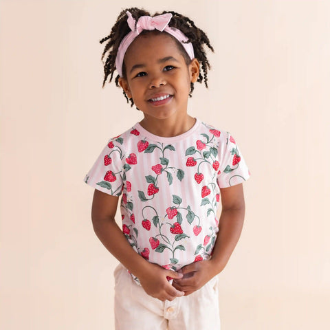 Toddler Basic Tee in Strawberry Fields