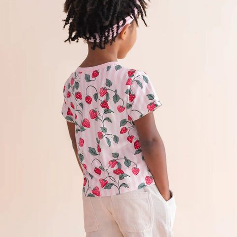 Toddler Basic Tee in Strawberry Fields