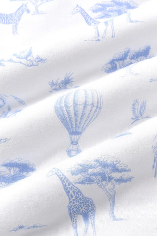 Women's Short Sleeve Pajama Set in Toile Safari