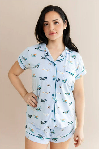 Women's Short Sleeve Pajama Set in Take Off