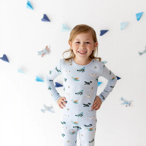 Long Sleeve Pajamas in Take Off