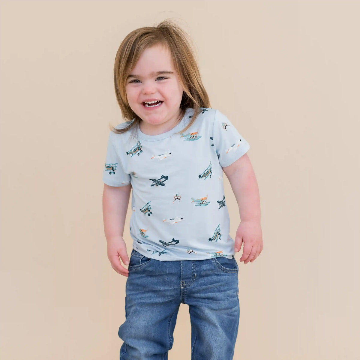 Toddler Basic Tee in Take Off