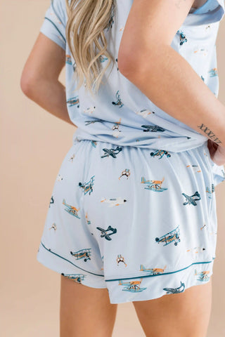 Women's Short Sleeve Pajama Set in Take Off