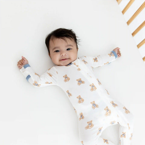 Zippered Footie in Teddy Bear