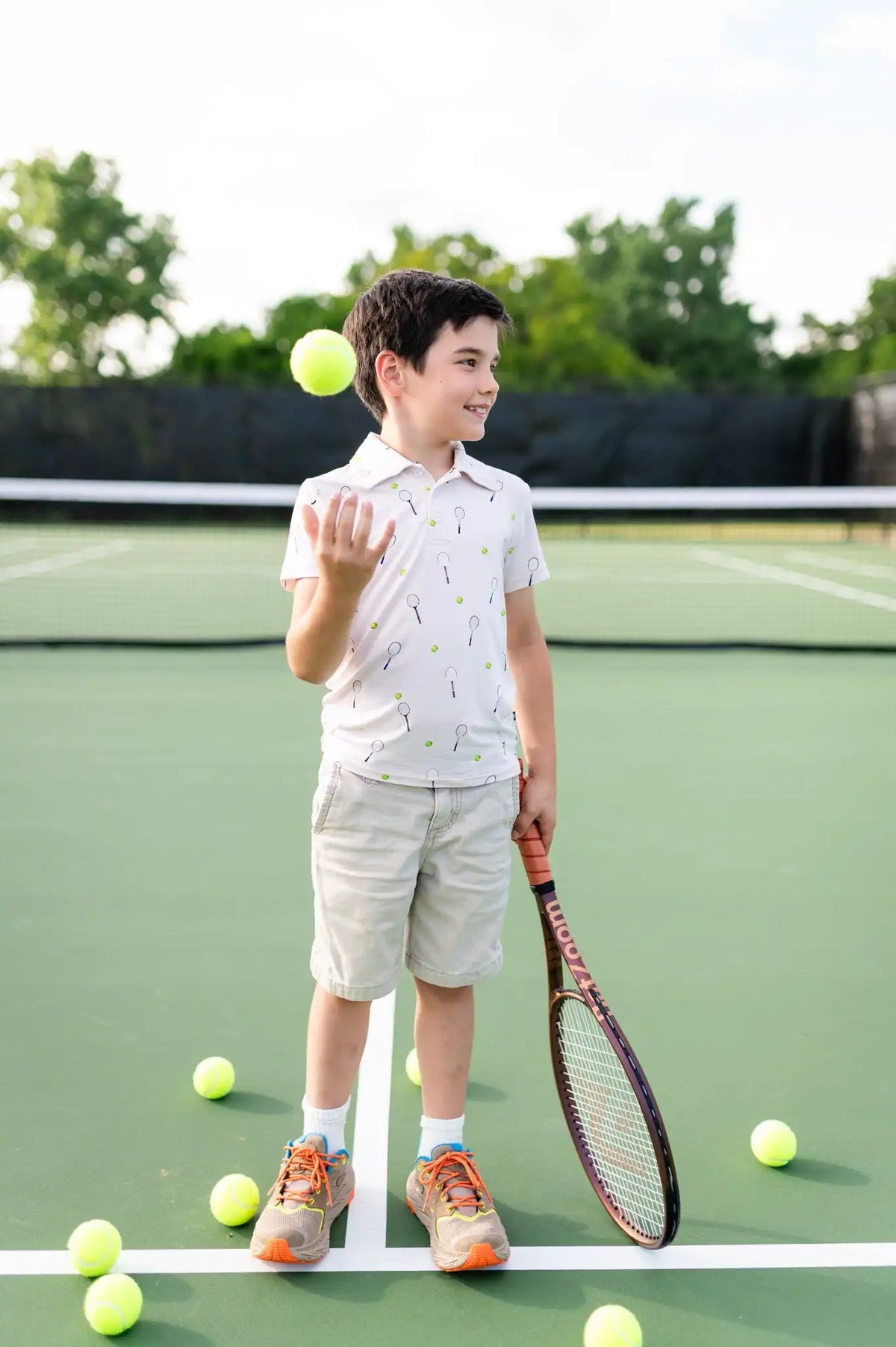 Toddler Short Sleeve Polo in Tennis