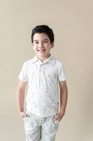 Toddler Short Sleeve Polo in Tennis
