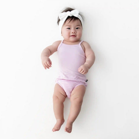 Spaghetti Strap Leotard in Thistle