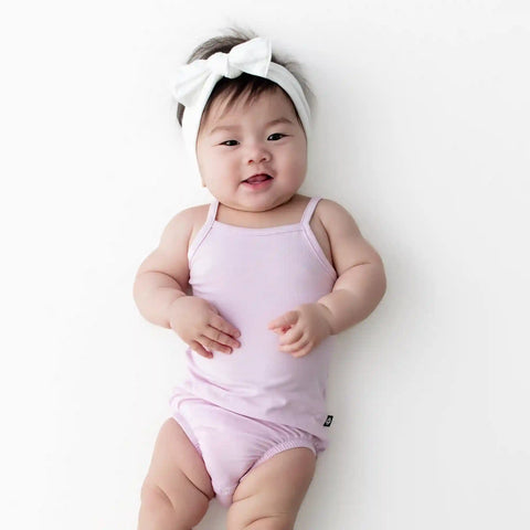 Spaghetti Strap Leotard in Thistle