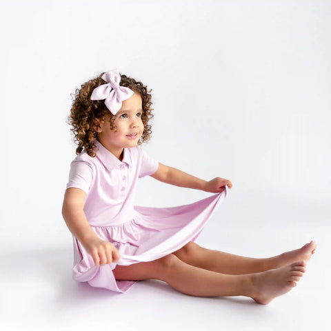 Polo Dress in Thistle