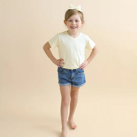 Toddler V-Neck Tee in Chamomile