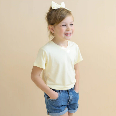 Toddler V-Neck Tee in Chamomile