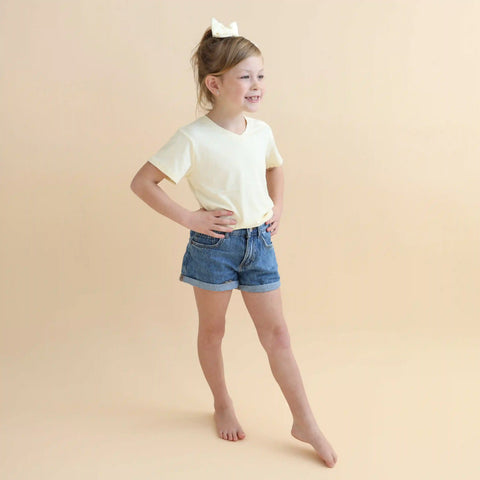 Toddler V-Neck Tee in Chamomile