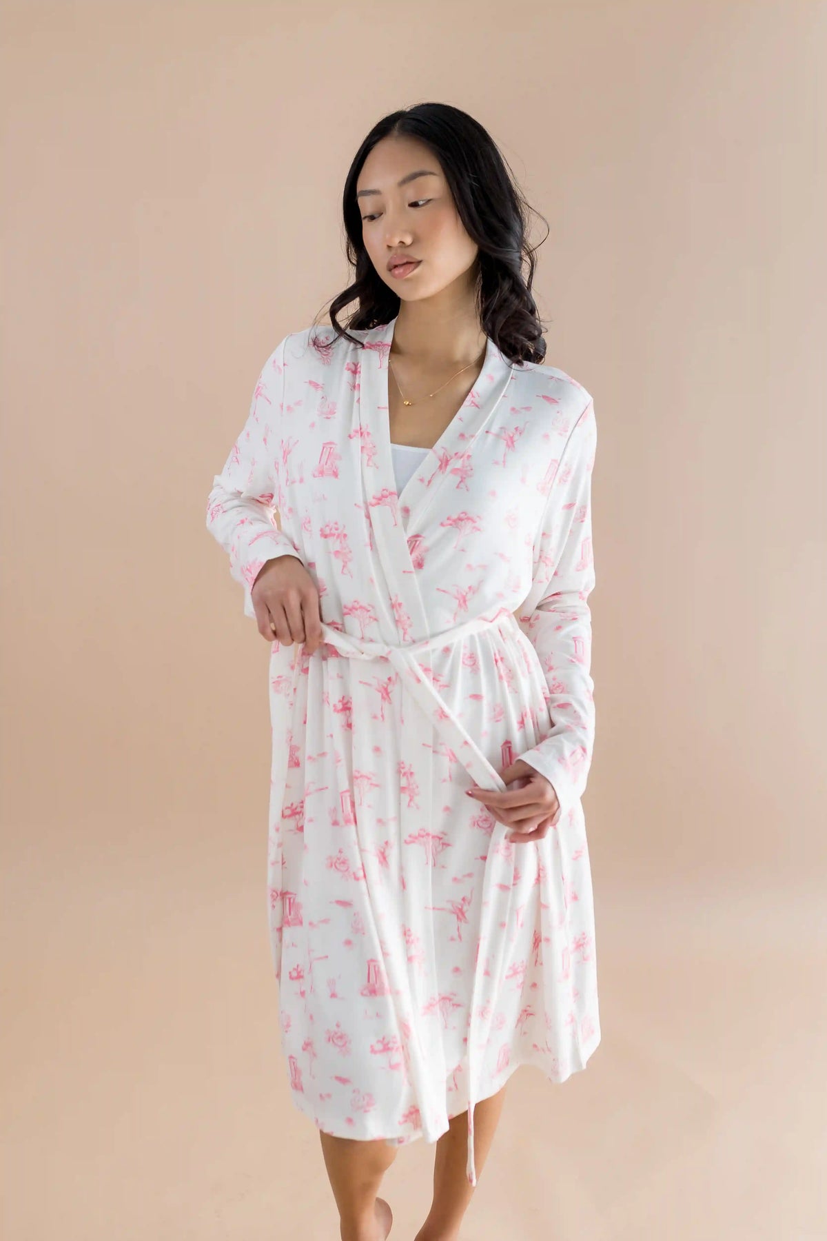 Women's Lounge Robe in Toile Ballet