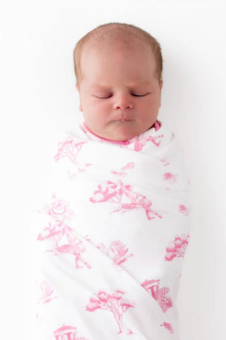Swaddle Blanket in Toile Ballet