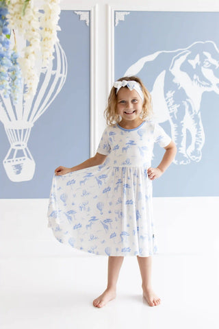 Twirl Dress in Toile Safari