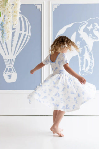 Twirl Dress in Toile Safari