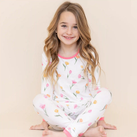 Long Sleeve Pajamas in Tulip
