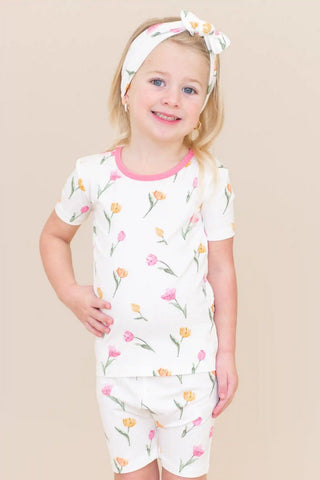 Short Sleeve Pajamas in Tulip