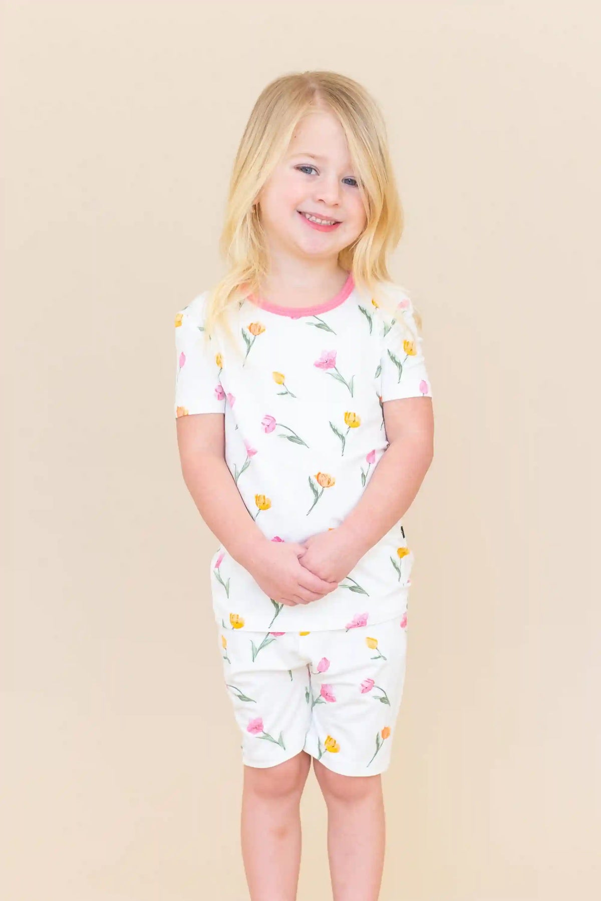 Short Sleeve Pajamas in Tulip