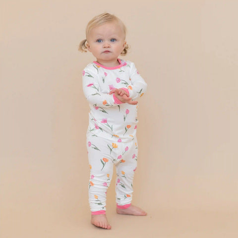 Long Sleeve Pajamas in Tulip