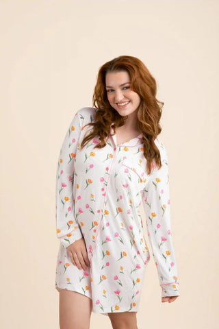 Long Sleeve Women’s Nightshirt in Tulip