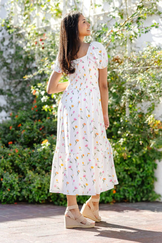 Women’s Smocked Dress in Tulip