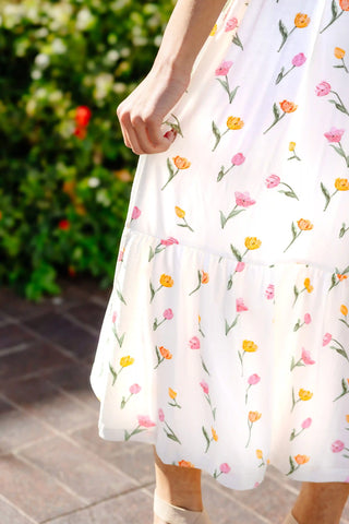 Women’s Smocked Dress in Tulip