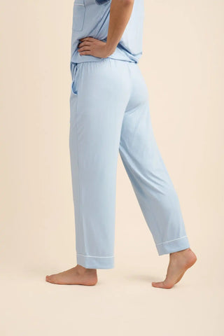 Women's Short Sleeve Cropped Pajama Set in Breeze