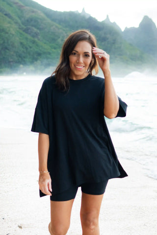Women’s Biker Short Set in Midnight