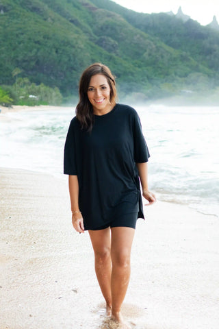 Women’s Biker Short Set in Midnight