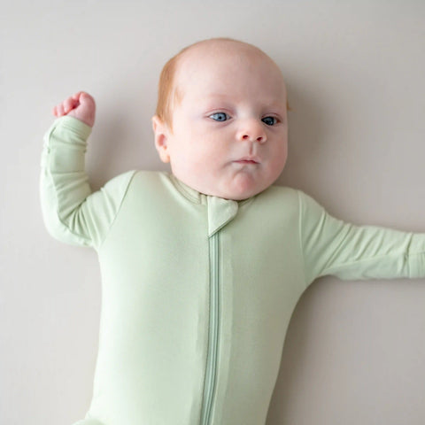 Zippered Footie in Basil