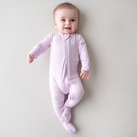 Zippered Footie in Thistle