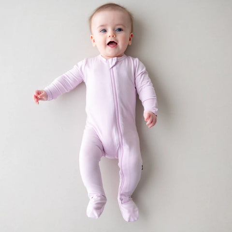 Zippered Footie in Thistle