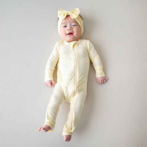 Zippered Romper in Chamomile
