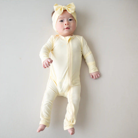 Zippered Romper in Chamomile