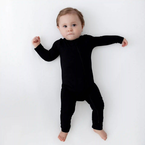 Zippered Romper in Midnight