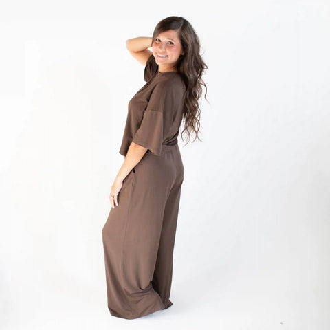 Women's Wide Leg Pant in Espresso