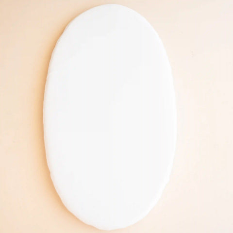 Oval Bassinet Sheet in Cloud