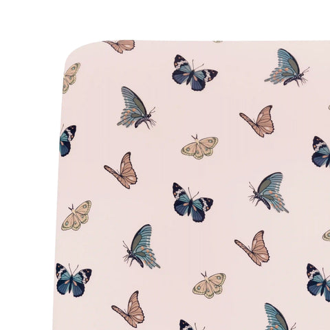 Crib Sheet in Blush Butterfly