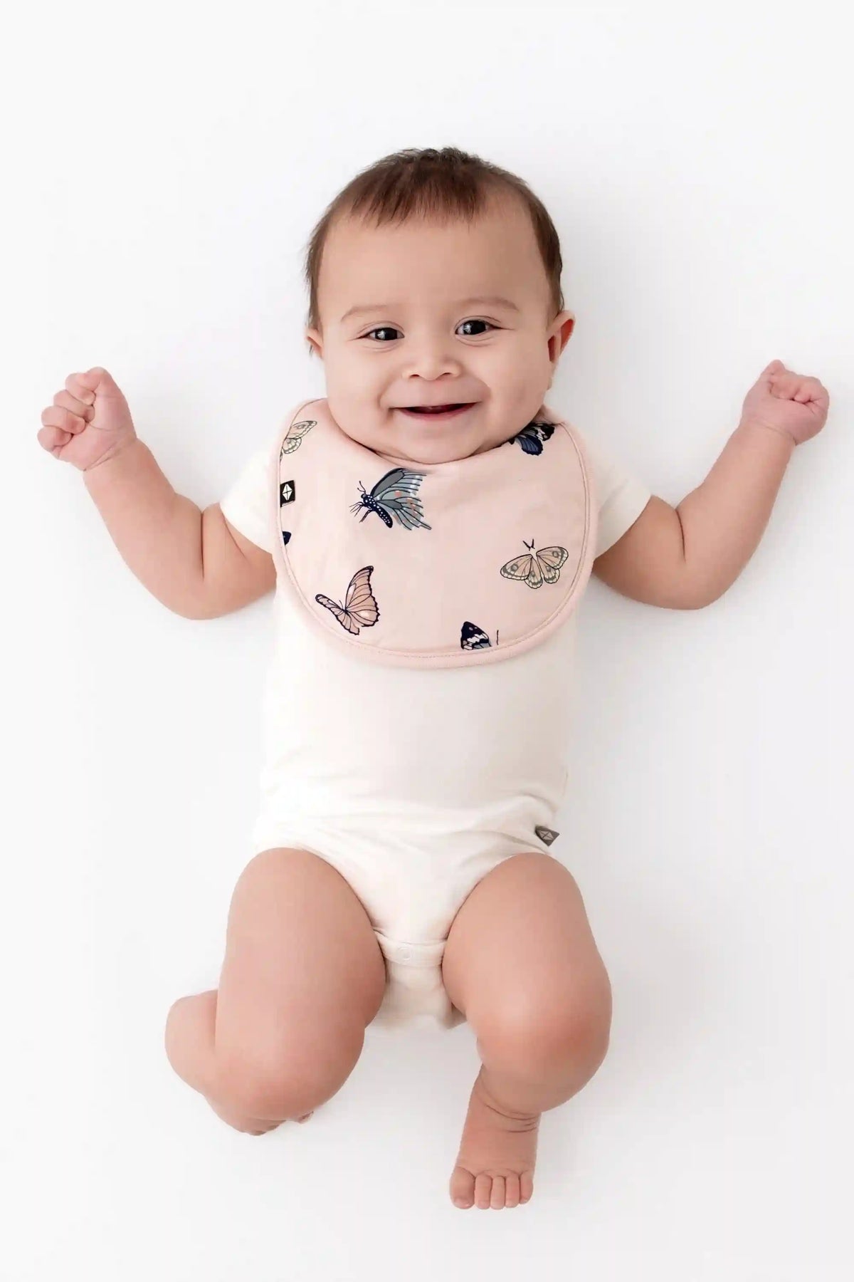Cushy Bib in Blush Butterfly