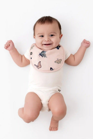 Cushy Bib in Blush Butterfly