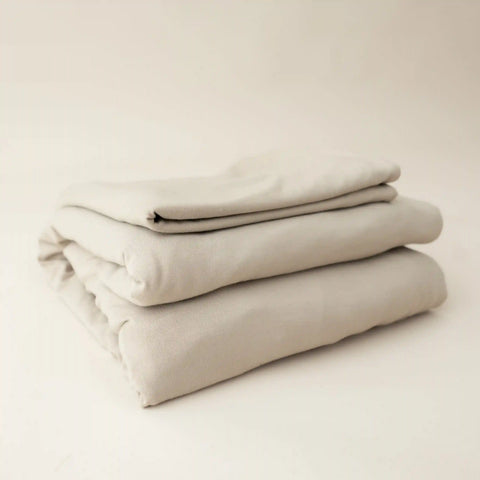 Fitted Sheet with Pillowcases in Almond