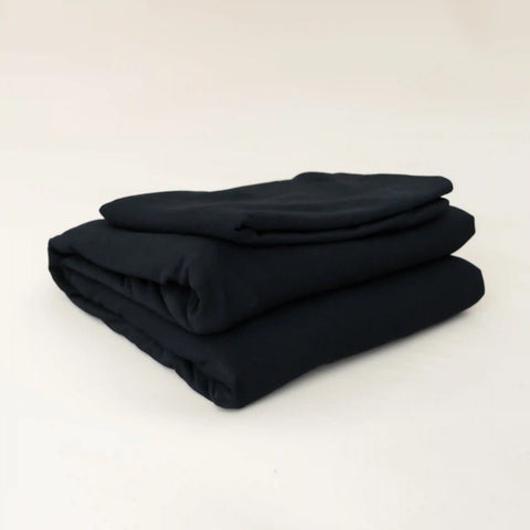 Fitted Sheet with Pillowcases in Midnight