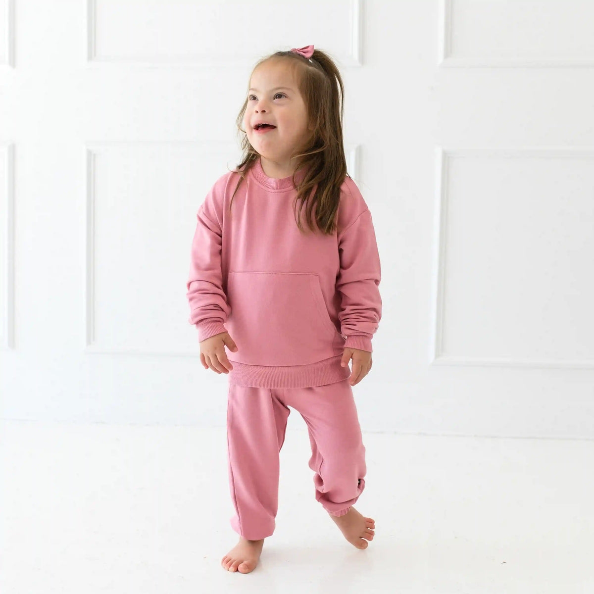 French Terry Jogger Set in Apple Blossom