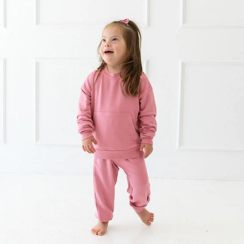 French Terry Jogger Set in Apple Blossom