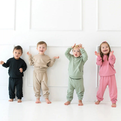 French Terry Jogger Set in Apple Blossom