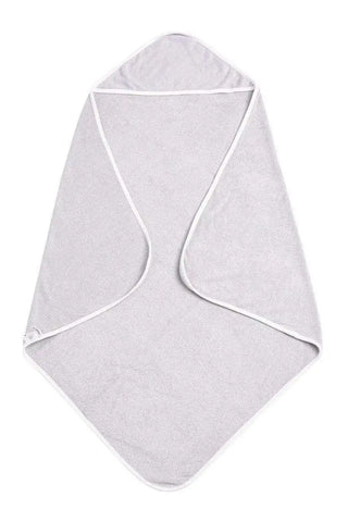 Hooded Bath Towel in Storm with Cloud Trim