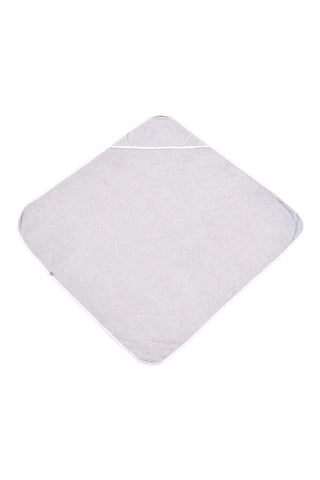 Hooded Bath Towel in Storm with Cloud Trim