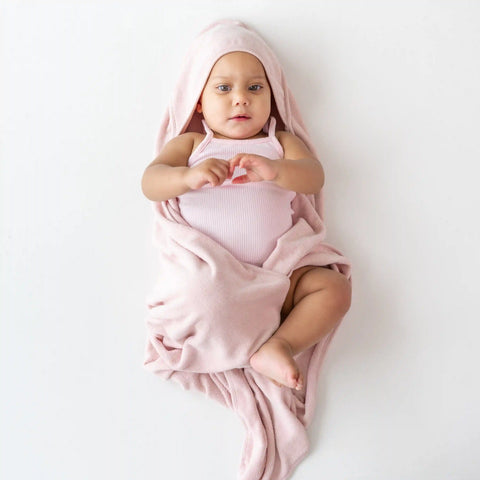 Hooded Bath Towel in Blush